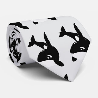 Killer Whale Design Tie
