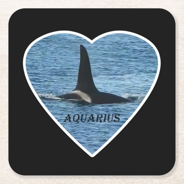 Killer Whale Fin "Aquarius" Orca Coaster (Front)