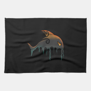 killer whale Halloween Tea Towel