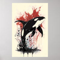 Killer Whale Ink Painting
