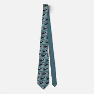 Killer whale jumping out of water tie