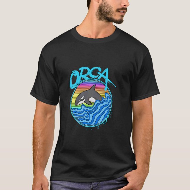 Killer Whale Ocean Orca Long Sleeve T-Shirt (Front)