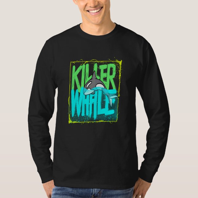 Killer Whale Ocean Orcas Swea T-Shirt (Front)