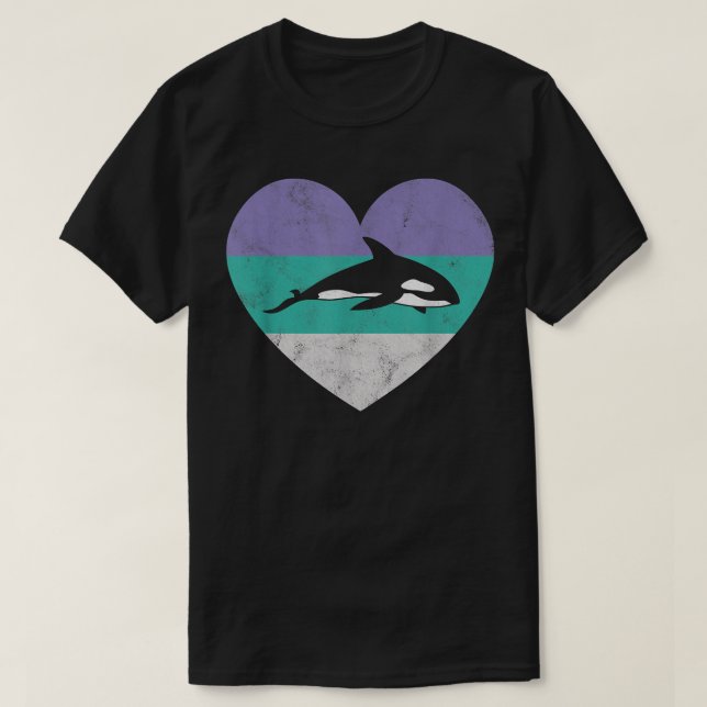 Killer Whale Orca Gift For Women & Girls Retro Cut T-Shirt (Design Front)