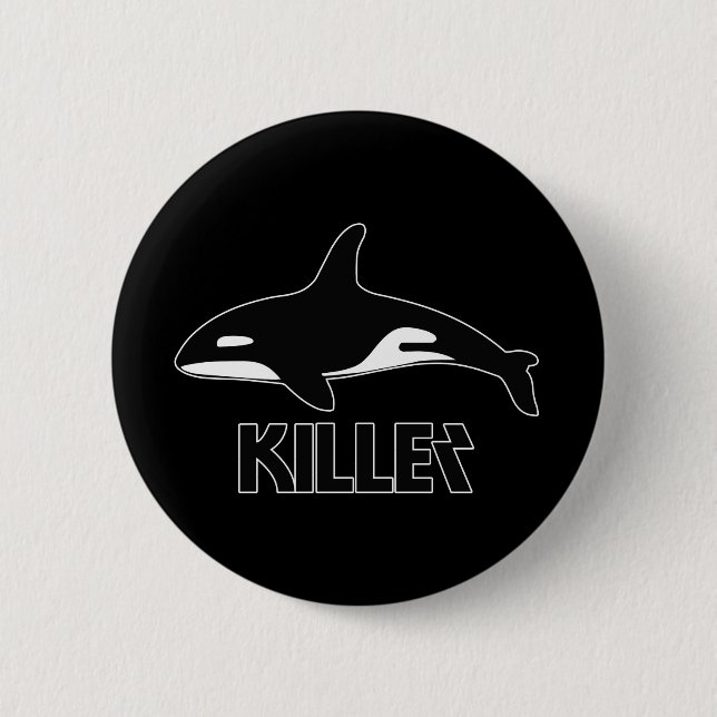 Killer Whale Orca of Death 6 Cm Round Badge (Front)