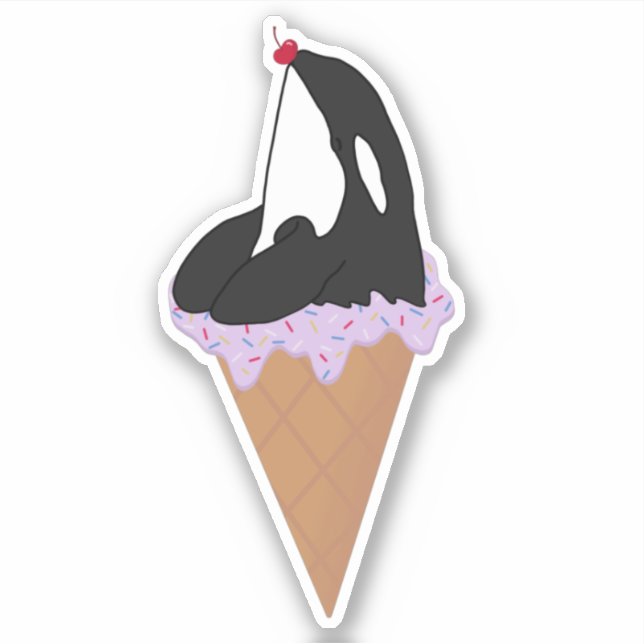 Killer Whale Orca Sticker (Front)