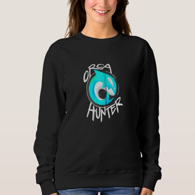 Killer Whale Orcas Beach Zip Hoodie (Front)