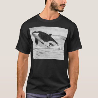 Killer Whale Pencil drawing Orca Save the Whale T-Shirt