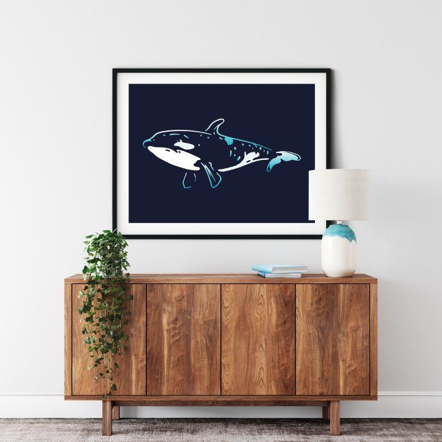 Killer Whale Print | Killer Whale Wall Print (Killer Whale Print | Killer Whale Wall Print by TinkPrints)