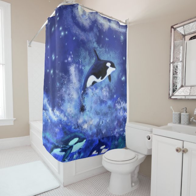Killer Whale Shower Curtain (In Situ)