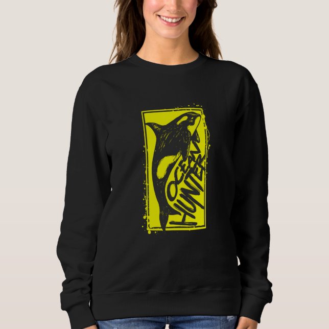 Killer Whale Whales Beach Swea Sweatshirt (Front)