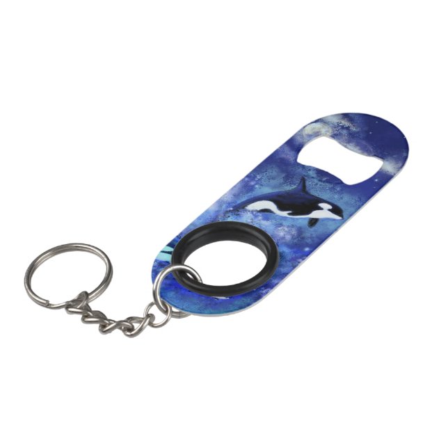 Killer Whales Keychain Bottle Opener (Front Angled)