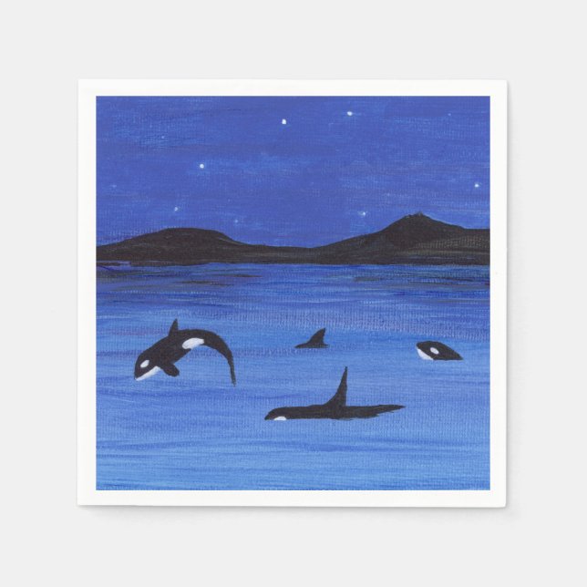 Killer Whales Napkin (Front)