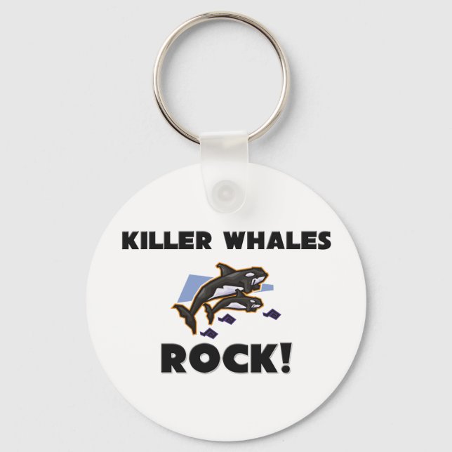 Killer Whales Rock Key Ring (Front)