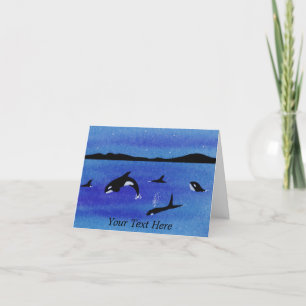Killer Whales Thank You Card