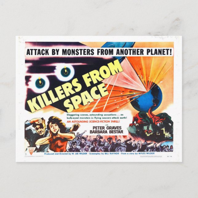 KILLERS FROM SPACE POSTCARD (Front)