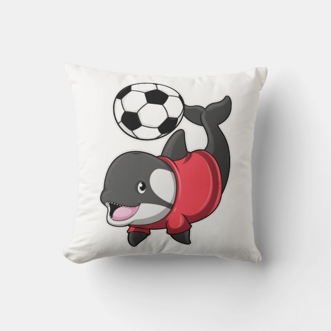 Killerwhale as Soccer player with Soccer Cushion (Front)