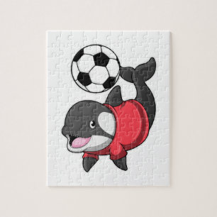 Killerwhale as Soccer player with Soccer Jigsaw Puzzle