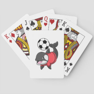 Killerwhale as Soccer player with Soccer Playing Cards