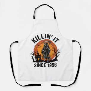 Killing It Since 1996 Vintage Halloween Reaper Des Apron