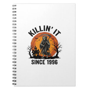 Killing It Since 1996 Vintage Halloween Reaper Des Notebook