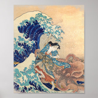 Killing The Octopus Off Kanagawa  Poster