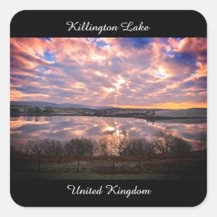 Killington Lake District III England Holiday Square Sticker