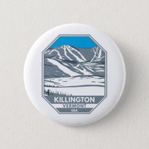 Killington Ski Area Winter Vermont 6 Cm Round Badge