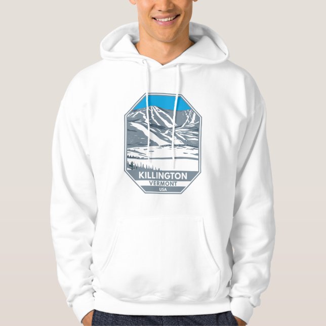 Killington Ski Area Winter Vermont Hoodie (Front)