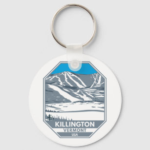 Killington Ski Area Winter Vermont Key Ring