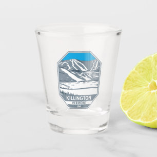 Killington Ski Area Winter Vermont Shot Glass