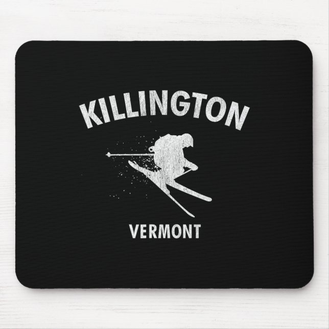 Killington Skiing Tee Vermont Ski  Mouse Mat (Front)