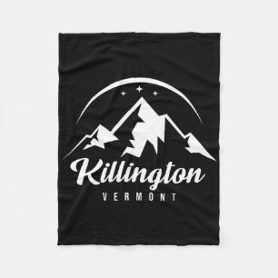 Killington Vermont Ski Resort Skiing Snowboarding Fleece Blanket