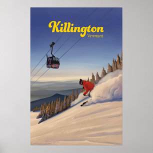 Killington Vermont Ski Resort Travel Poster