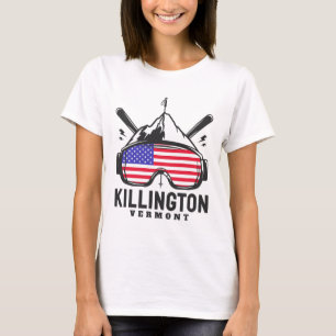 Killington Vermont Ski Retro Skiing  T-Shirt