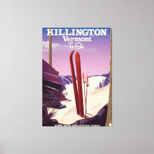 Killington, Vermont Ski travel print. Canvas Print
