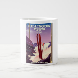 Killington, Vermont Ski travel print. Large Coffee Mug