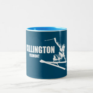 Killington Vermont Skier Two-Tone Coffee Mug