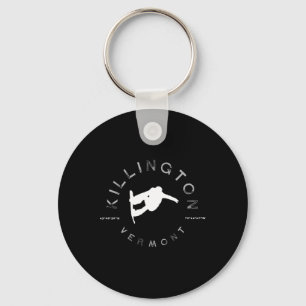 Killington Vermont Vintage Retro Snowboarding Key Ring