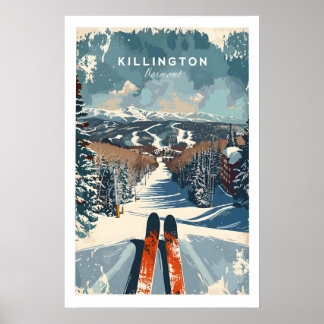Killington Wall Art Print - Ski Poster Vermont 1