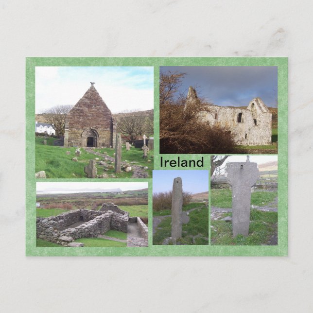 Kilmalkedar Mediaeval Site, Kerry, Ireland Postcard (Front)