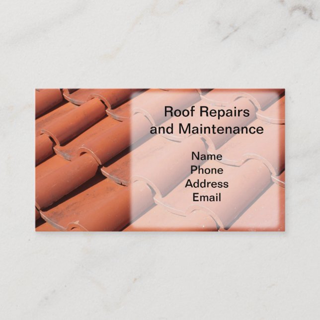 Kiln Fired Red Roof Tiles Business Card (Front)