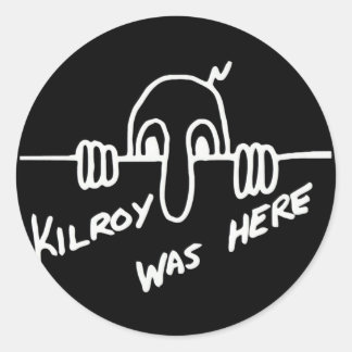 Kilroy black sticker
