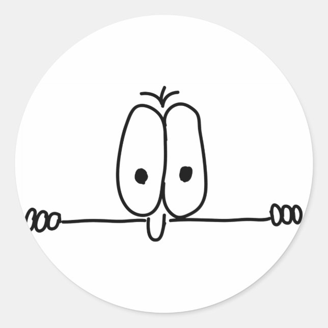 Kilroy Was Here Classic Round Sticker (Front)