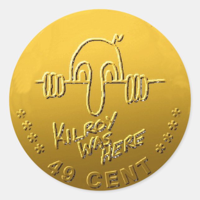 Kilroy Was Here Classic Round Sticker (Front)