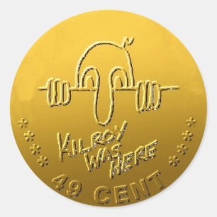 Kilroy Was Here Classic Round Sticker