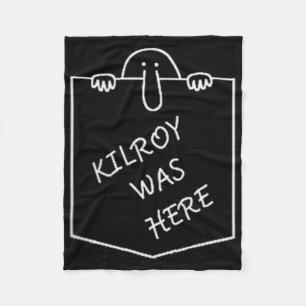 Kilroy Was Here Graffiti Art With Pockets Fleece Blanket
