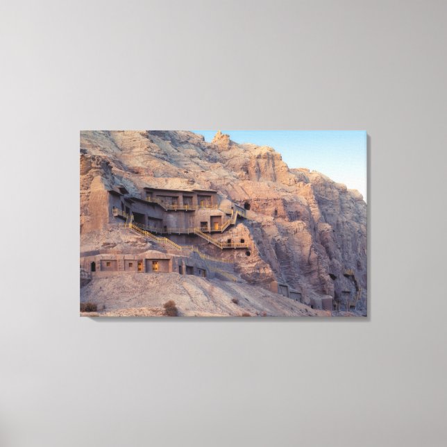 Kilzil Thousand Buddha Caves, Kuche, near Canvas Print (Front)
