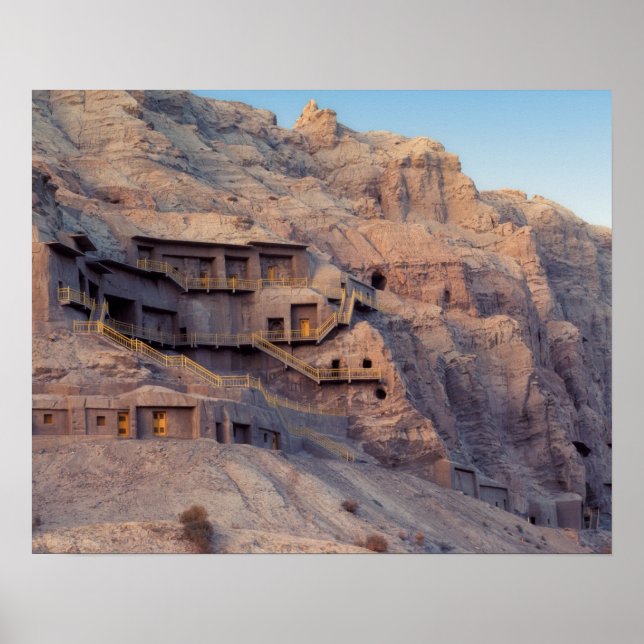 Kilzil Thousand Buddha Caves, Kuche, near Poster (Front)