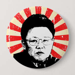 Kim Jong Il 10 Cm Round Badge